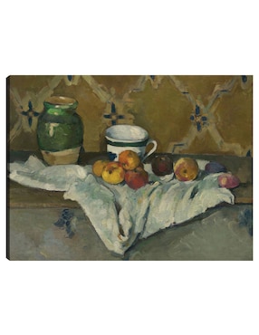 Cuadro Decorativo Naturaleza Muerta Con Jarra, Copa Y Manzanas (ca. 1877) Técnica Mixta Cuadros Jr Arte