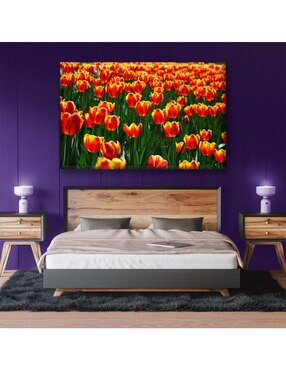 Cuadro decorativo Industria Grafica Ciento 23 Tulipanes naranjas