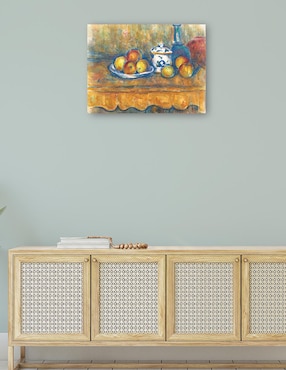 Cuadro decorativo Arte Mural Vida tranquila con botella azul, azúcar y manzanas (1900-1902) técnica mixta Cuadros Jr