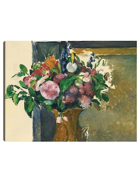 Cuadro decorativo Arte mural Flores en un jarrón rojo (hacia 1880-81) técnica mixta Cuadros Jr Floreros