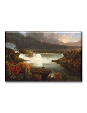 Cuadro Decorativo Industria Gráfica Ciento 23 Vista Lejana De Cataratas Del Niagara By Thomas Cole