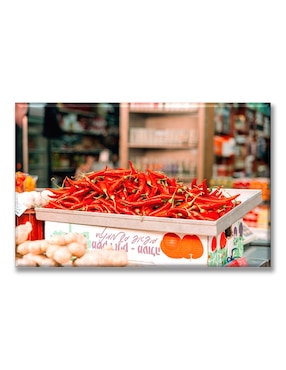 Cuadro Decorativo Industria Gráfica Ciento 23 Chiles Rojos