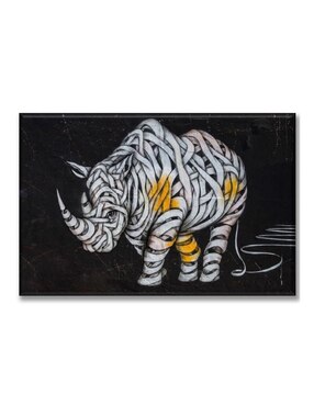 Cuadro decorativo Industria Grafica Ciento 23 rinoceronte cintas