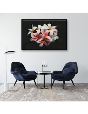 Cuadro decorativo Industria Grafica Ciento 23 Ramo con fondo negro