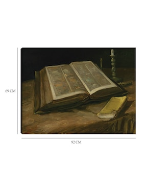 Cuadro decorativo Naturaleza muerta con Biblia (1885) técnica mixta Cuadros Jr