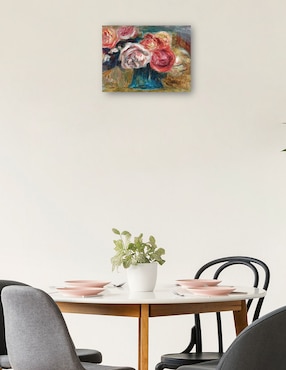 Cuadro decorativo Ramo de Rosas en un jarrón técnica mixta Cuadros Jr Floreros