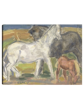 Cuadro decorativo Tres caballos en un paisaje (1918) técnica mixta Cuadros Jr Animales Domésticos