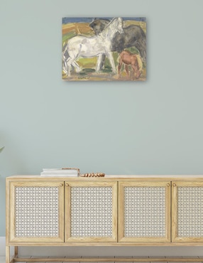 Cuadro decorativo Tres caballos en un paisaje (1918) técnica mixta Cuadros Jr Animales Domésticos