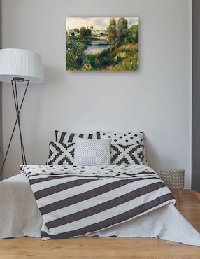 Cuadro decorativo Paisaje en Vetheuil técnica mixta Cuadros Jr Campos