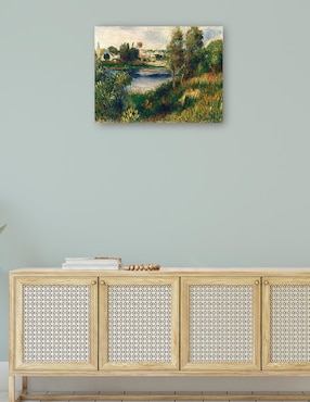 Cuadro decorativo Paisaje en Vetheuil técnica mixta Cuadros Jr Campos