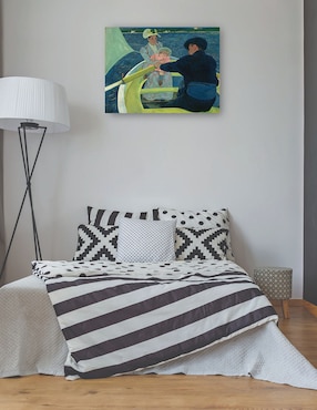 Cuadro decorativo La fiesta del canotaje técnica mixta Cuadros Jr Gente