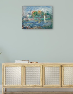 Cuadro decorativo El río azul técnica mixta Cuadros Jr Ríos