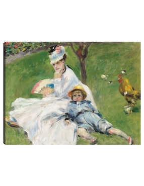 Cuadro decorativo Madame Monet y su hijo técnica mixta Cuadros Jr Gente