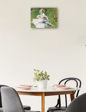Cuadro decorativo Madame Monet y su hijo técnica mixta Cuadros Jr Gente