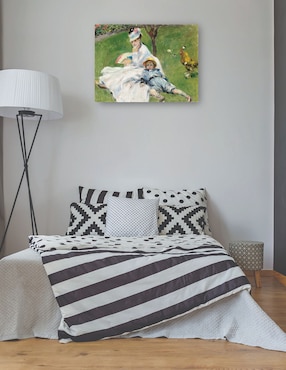 Cuadro decorativo Madame Monet y su hijo técnica mixta Cuadros Jr Gente