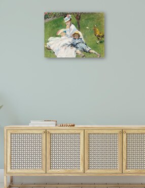 Cuadro decorativo Madame Monet y su hijo técnica mixta Cuadros Jr Gente
