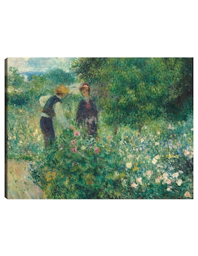 Cuadro decorativo Recogiendo flores técnica mixta Cuadros Jr Campos