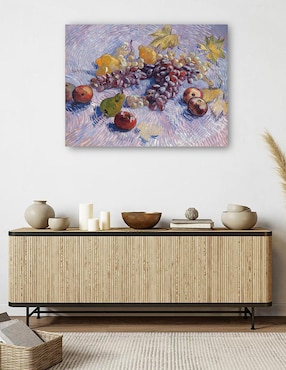 Cuadro decorativo Uvas, limones, peras y manzanas (1887) técnica mixta Cuadros Jr