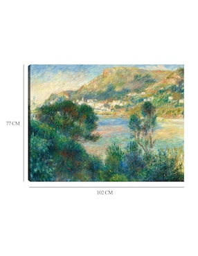 Cuadro decorativo Vista de Montecarlo desde Cap Martin técnica mixta Cuadros Jr Ríos