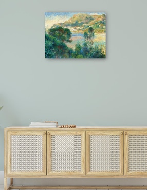 Cuadro decorativo Vista de Montecarlo desde Cap Martin técnica mixta Cuadros Jr Ríos
