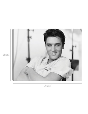 Cuadro decorativo Elvis Presley 1958 técnica mixta Cuadros Jr Retratos
