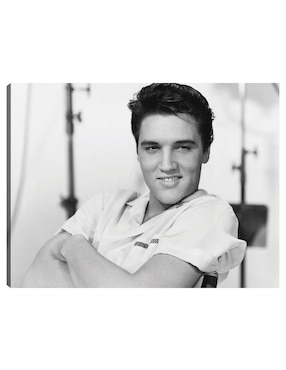 Cuadro decorativo Elvis Presley 1958 técnica mixta Cuadros Jr Retratos