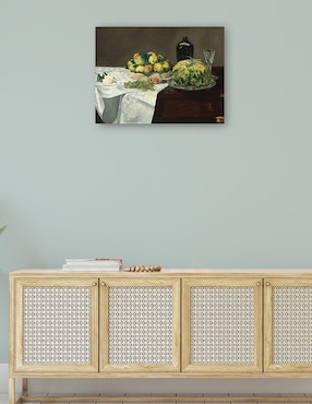 Cuadro decorativo Naturaleza muerta con melón y melocotones técnica mixta Cuadros Jr