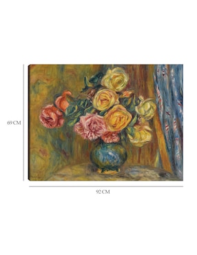 Cuadro decorativo Las rosas al Rideau Bleu (1912) técnica mixta Cuadros Jr Floreros