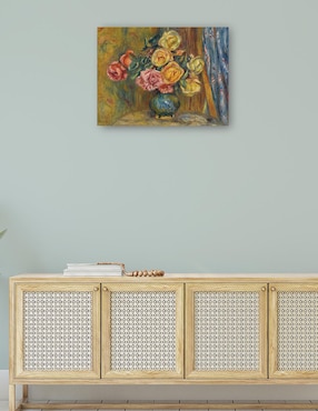 Cuadro decorativo Las rosas al Rideau Bleu (1912) técnica mixta Cuadros Jr Floreros