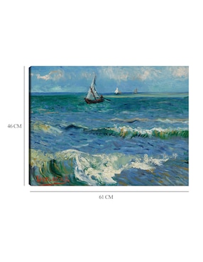 Cuadro decorativo Paisaje marino cerca de Les Saintes Maries de la Mer técnica mixta Cuadros Jr Navegación