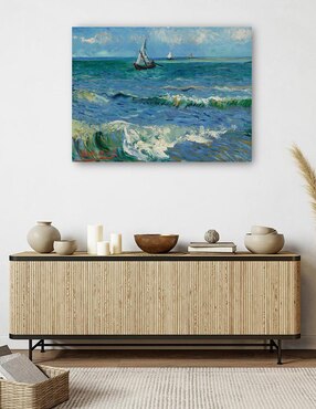Cuadro decorativo Paisaje marino cerca de Les Saintes Maries de la Mer técnica mixta Cuadros Jr Navegación