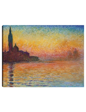 Cuadro Decorativo Atardecer En Venecia Técnica Mixta Cuadros Jr Crepúsculo