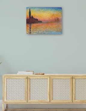 Cuadro decorativo Atardecer en Venecia técnica mixta Cuadros Jr Crepúsculo
