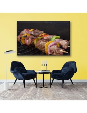 Cuadro decorativo Industria Grafica Ciento 23 Brocheta con carne