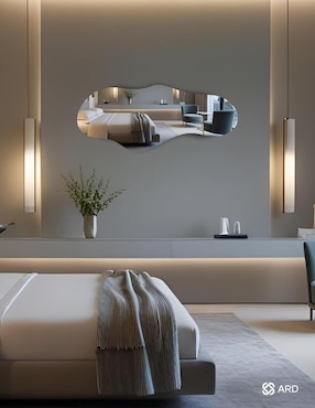 Espejo irregular Ard Decorativo de pared Glanz Cloud
