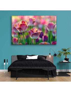 Cuadro decorativo Industria Grafica Ciento 23 tulipanes rosas