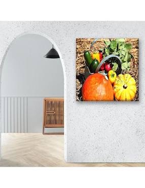 Cuadro decorativo Industria Grafica Ciento 23 Pixtreats cesta de alimentos