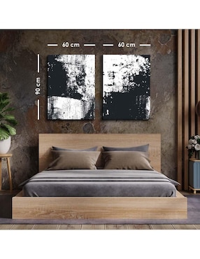 Cuadro decorativo Canvas Art set de manchas de la vida con barniz a registro