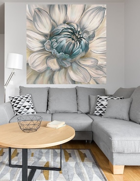 Cuadro decorativo Dahlia Azul II técnica mixta Cuadros Jr Floración