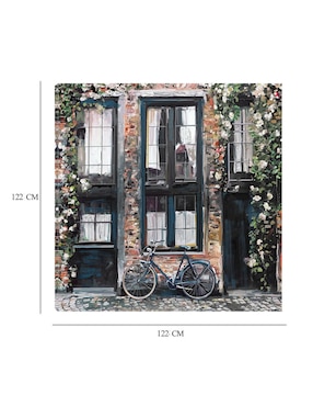 Cuadro decorativo Bicicleta técnica mixta Cuadros Jr Arreglo Floral