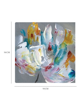 Cuadro decorativo Flor teñida técnica mixta Cuadros Jr Formas