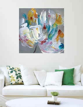 Cuadro decorativo Flor teñida técnica mixta Cuadros Jr Formas