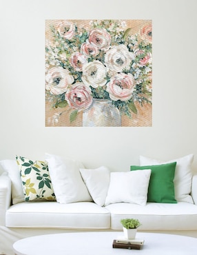 Cuadro decorativo Bonito en rosa técnica mixta Cuadros Jr Floreros