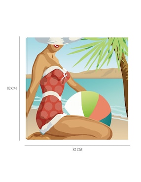 Cuadro decorativo Belleza de Playa I técnica mixta Cuadros Jr Playas