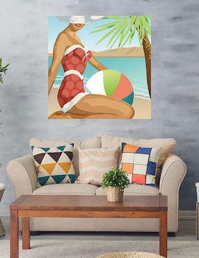 Cuadro decorativo Belleza de Playa I técnica mixta Cuadros Jr Playas