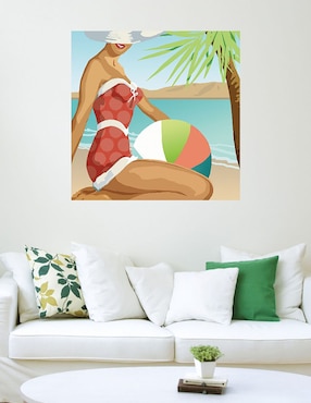 Cuadro decorativo Belleza de Playa I técnica mixta Cuadros Jr Playas