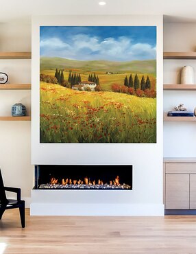 Cuadro decorativo Esplendor de la toscana técnica mixta Cuadros Jr Caminos