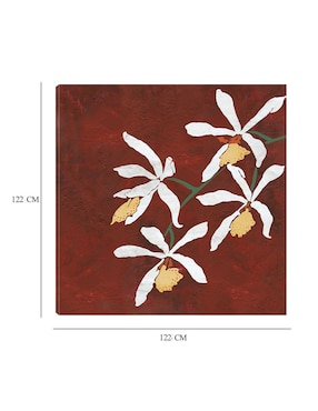 Cuadro decorativo Floral roja técnica mixta Cuadros Jr Floración