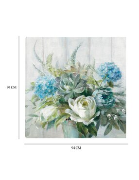 Cuadro decorativo Elegancia natural técnica mixta Cuadros Jr Arreglo Floral