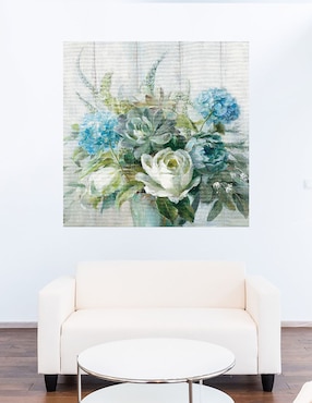 Cuadro decorativo Elegancia natural técnica mixta Cuadros Jr Arreglo Floral